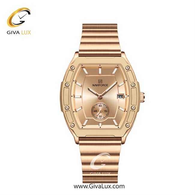 ساعت مچی اورجینال زنانه ناوی فورس|Naviforce|نوی فورس|نیوی فورس دو موتوره زیر ثانیه رزگلد | رزگلد| رزگلد| کد رفرنس NF8068 RG/RG